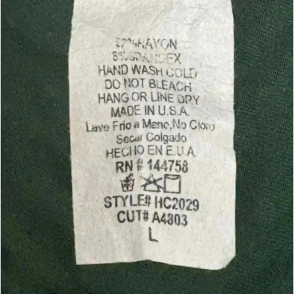 Lime n Chili Women's V-Neck Hi-Low Hem Forest Green T-Shirt Size L - Picture 6 of 7